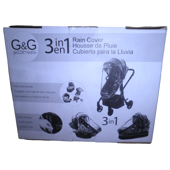Guzzie+Guss 3-in-1 Rain Cover, Fits Most Bassinets, Car Seats & Pod Style Seats - Picture 1 of 7